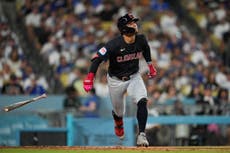 Guardianes se imponen 3-1 a Dodgers con jonrón de 2 carreras de Giménez