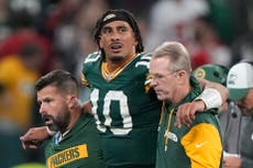 Love sufre lesión en el ligamento medio colateral en el primer juego de los Packers ante Eagles