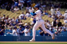 Ohtani dispara jonrón 46 para igualar récord personal en un día sofocante en el Dodger Stadium