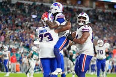 Cook anota 3 touchdowns y lleva a Bills a paliza de 31-10 sobre Dolphins, que pierden a Tagovailoa