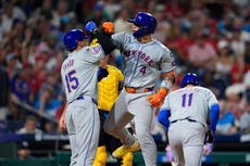 Álvarez, Nimmo y Bader logran jonrones de 3 carreras y Mets vapulean 11-3 a Filis