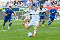 Leverkusen recupera el ritmo y vence 4-1 al Hoffeinheim en la Bundesliga