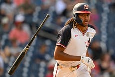 Par de jonrones de novato James Wood le dan el triunfo a Nacionales sobre Marlins, 4-3