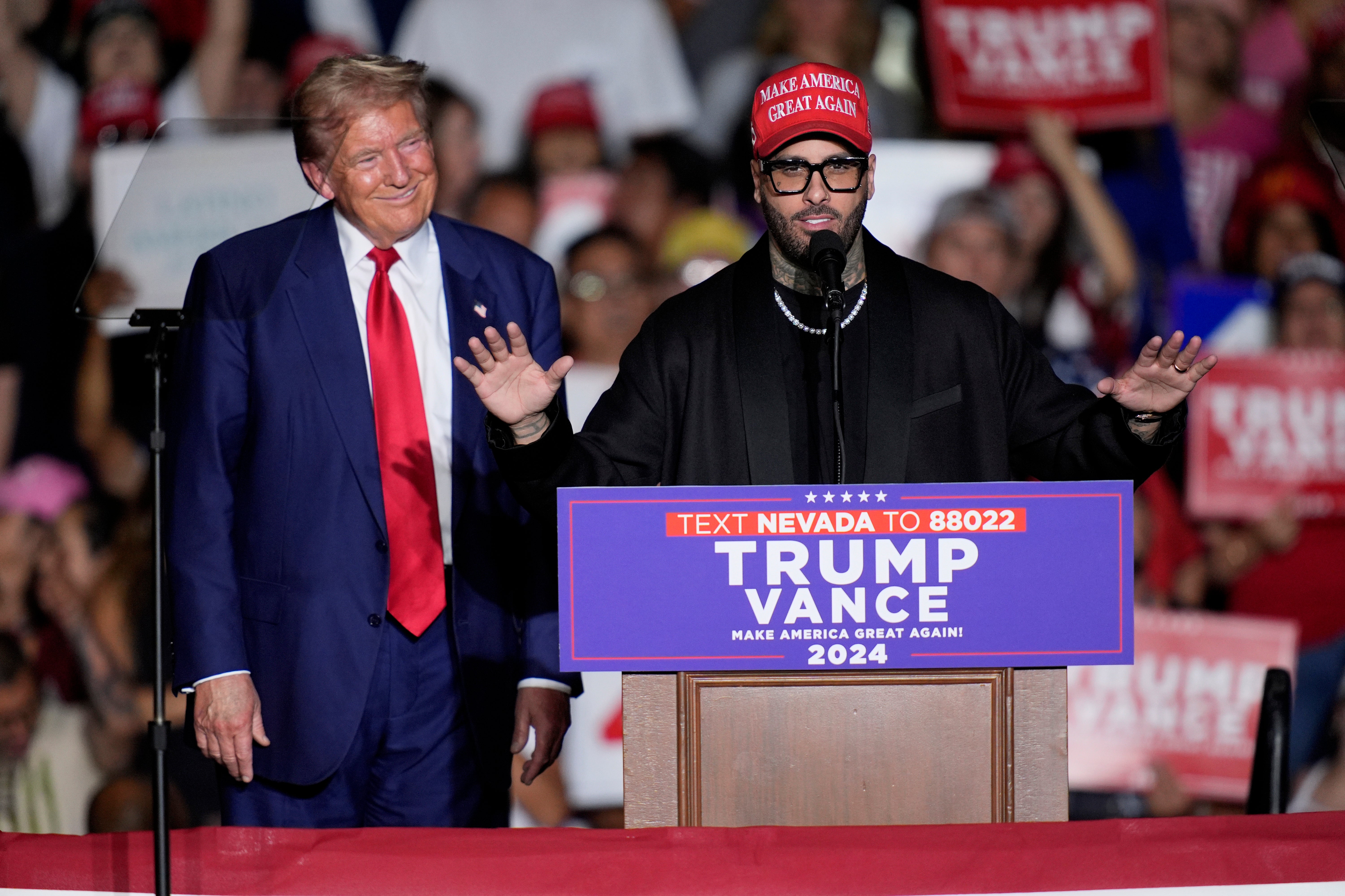 Nicky Jam apoyó previamente a Trump en su mitin de septiembre en Nevada