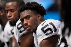 Defensive end de Raiders, Malcolm Koonce se perderá toda la temporada, según fuente AP