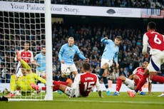 Man City salva punto en los descuentos al igualar 2-2 con Arsenal