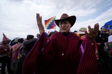 Bandos rivales chocan mientras avanza marcha liderada por expresidente Evo Morales en Bolivia