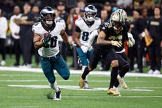 Dos anotaciones de Saquon Barkley en el cuarto periodo llevan a Eagles a vencer 15-12 a Saints