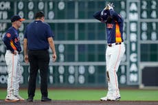 Yordan Álvarez no está en la alineación de Astros por lesión de rodilla para juego contra Marineros