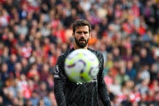 Liverpool: Alisson volvería el fin de semana tras lesión muscular