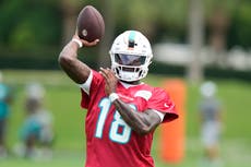 Dolphins optan por el quarterback Tyler Huntley en lugar del lesionado Thompson ante Titans