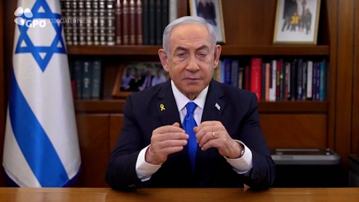 Netanyahu publicó un discurso en video