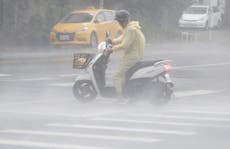 Tifón Krathon toca tierra en Taiwán con fuertes vientos y lluvias torrenciales