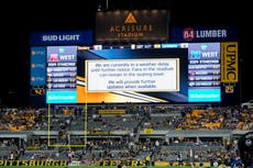 Tormenta eléctrica atrasa el inicio del partido entre Dallas y Pittsburgh