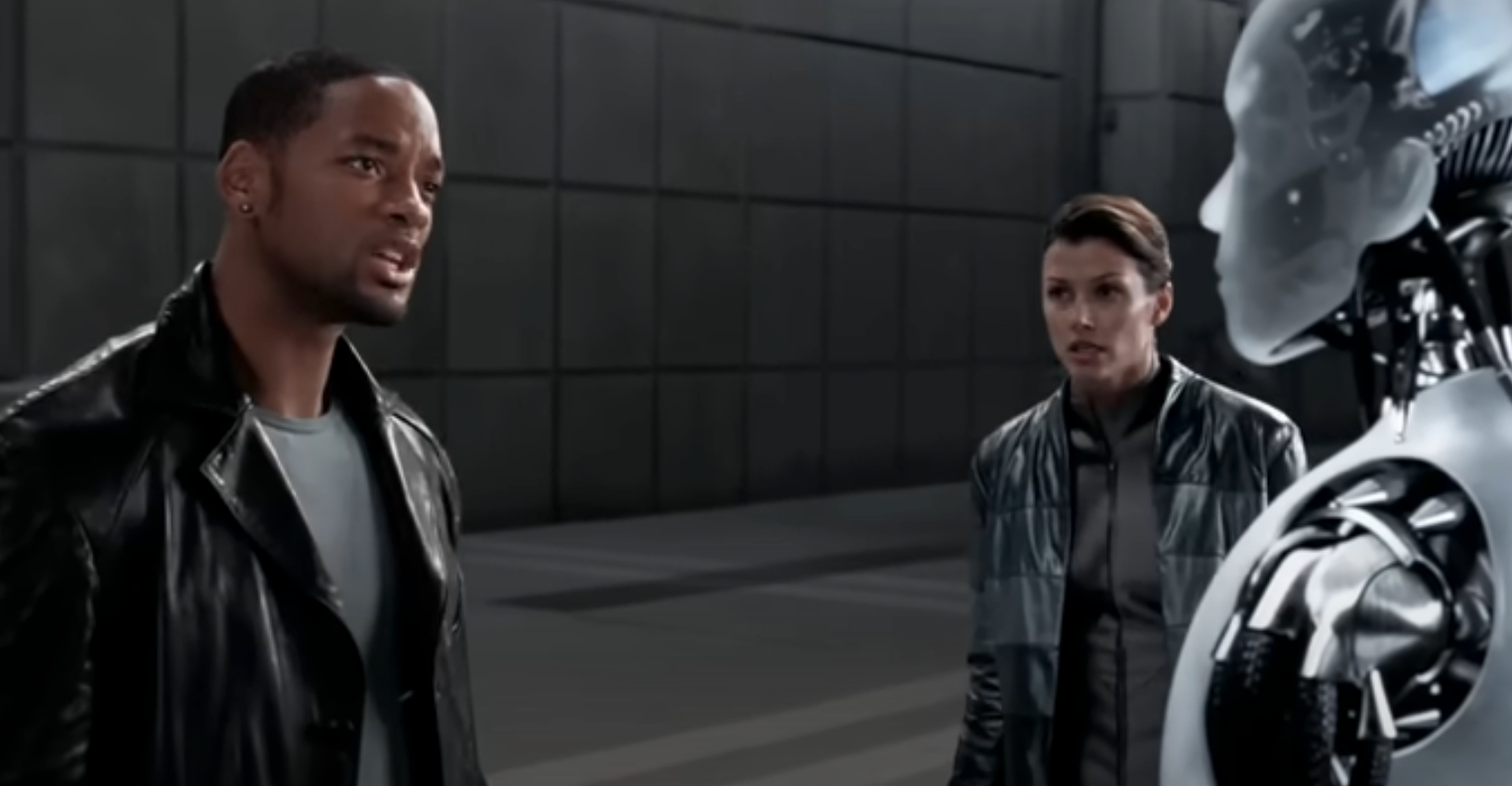 Will Smith y Bridget Moynahan en ‘Yo, Robot’