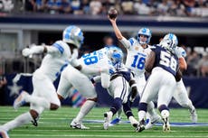 Jared Goff lanza tres pases de TD y Lions aplastan 47-9 a Cowboys, que vuelven a perder en casa