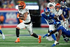 Joe Burrow corre para un TD y la defensiva de Bengals ayuda a superar 17-7 a Giants