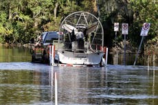 DeSantis elogia los esfuerzos de recuperación tras Milton mientras sigue crecida de aguas en Florida