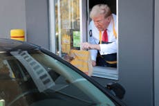 Trump genera tensión durante su visita a un autoservicio de McDonald’s