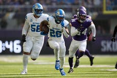 Lions le quitan lo invicto a Vikings 31-29 con gol de campo tardío, en duelo del Norte de la NFC