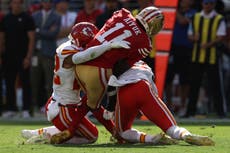 Los 49ers pierden a Brandon Aiyuk por seria lesión de rodilla después de recuperar a Ricky Pearsall