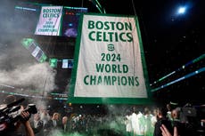 Celtics celebran 18º título de la NBA con banderín, anillos y arenga de Tatum: 'Hagámoslo de nuevo'