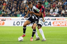 Udinese alcanza el cuarto lugar de la Serie A con triunfo 2-0 ante Cagliari