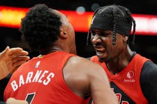 Con 27 puntos de Barnes, Raptors vencen 115-107 a 76ers, que sufren 2da segunda derrota consecutiva