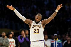 LeBron James logra triple doble y Davis anota 31 puntos en victoria de Lakers 131-127 sobre Kings