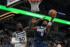 Mavs superan a Timberwolves 120-114 en revancha de finales del Oeste, con 35 puntos de Irving