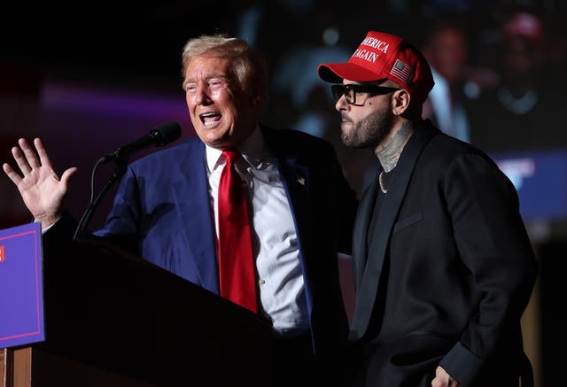 <p>Donald Trump and Nick Jam</p>