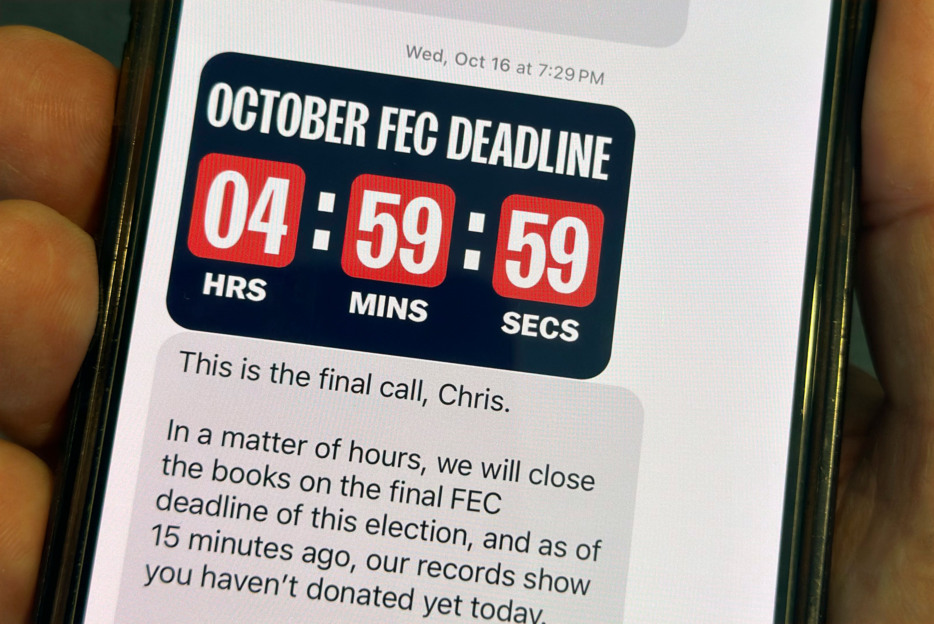 EEUU-ELECCIONES-LLUVIA DE MENSAJES DE TEXTO