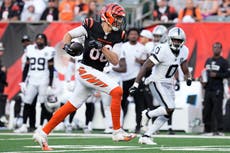 Burrow iguala marca personal con 5 pases de TD y Bengals al fin ganan en casa, 41-24 ante Raiders