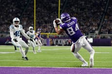 Sam Darnold lanza 3 pases de TD y los Vikings vencen 21-13 a Joe Flacco y los Colts