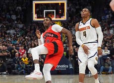 Westbrook anota 21 puntos, Jokic logra triple doble y Nuggets vencen 121-119 a Raptors