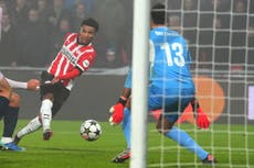 PSV Eindhoven golea 4-0 a Girona en la Liga de Campeones