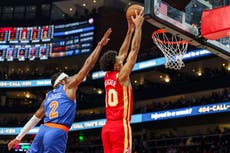 Risacher anota 33 en remontada de Hawks, que superan 121-116 a Knicks