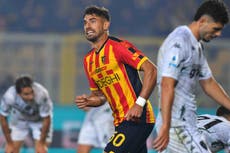 Con su 1er gol, Pierotti da empate a Lecce, que sale del último lugar de la Serie A