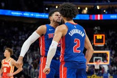 Cunningham logra triple-doble y aporta jugadas clave para que Pistons superen 122-121 a Hawks