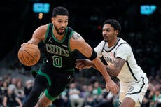 Tatum anota 33, Pritchard suma seis en tiempo extra y Celtics vencen 108-104 a Nets