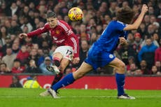 Con gol de Garnacho, Man United vence 3-0 a Leicester previo a que Amorim asume como técnico