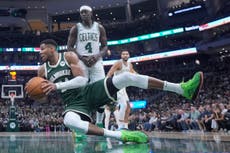 Jayson Tatum anota 23 en la segunda mitad y lleva a Celtics a triunfo 113-107 sobre Bucks en declive