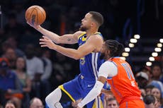 Warriors vencen 127-116 al Thunder, que pierde a Holmgren por lesión de cadera