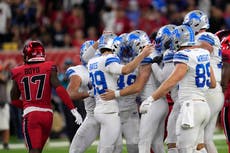 Bates acierta gol de campo al final y Lions remontan pese a 5 INTs de Goff para ganar 26-23 a Texans