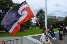 Legisladores realizan protesta maorí en el Parlamento de Nueva Zelanda durante debate racial tenso