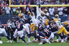 Love anota TD de la ventaja y Packers vencen 20-19 a Bears con gol de campo bloqueado al final