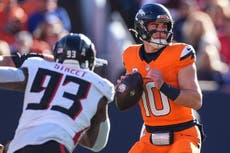 Bo Nix completa 4 pases de anotación y los Broncos embisten 38-6 a los Falcons