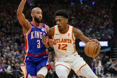 Hunter anota 24, Daniels bloquea tiro decisivo y Hawks vencen 109-108 a Kings