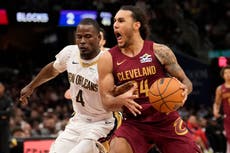 Jerome anota récord personal de 29 puntos y Cavaliers aplastan 128-100 a Pelicans lesionados