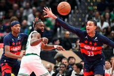 Brown anota 31 puntos y Celtics logran triunfo clave en NBA Cup, 108-96 ante Wizards